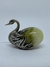 CISNE DE PRATA COM PEDRA VERDE - loja online