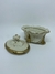 POTICHE PORCELANA BRANCA COM DOURADO - loja online