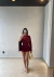 Vestido Celeste bordô