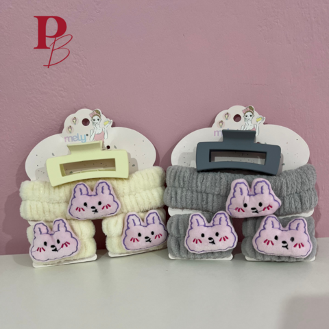 SET VINCHA+MUÑEQUERA Y BROCHE