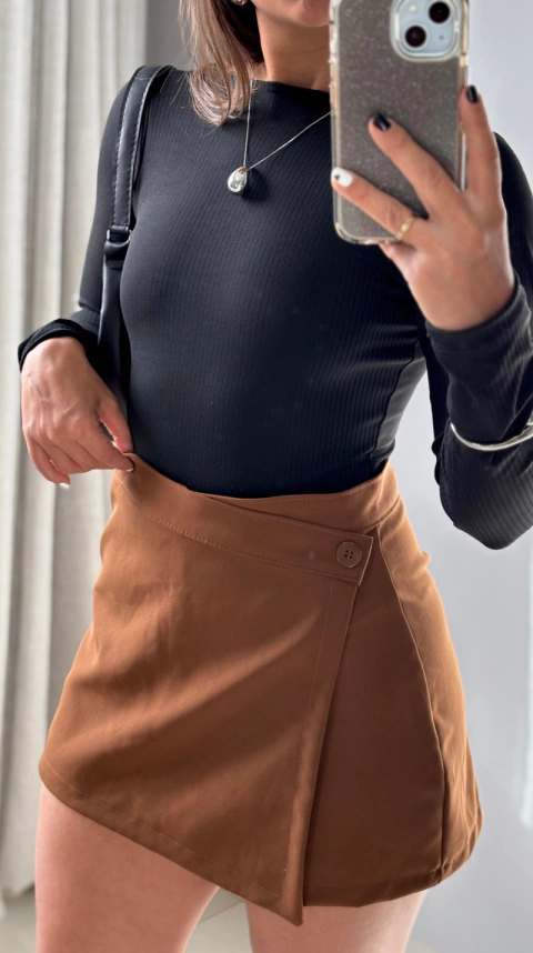 Shorts Saia Antonela Marrom - comprar online