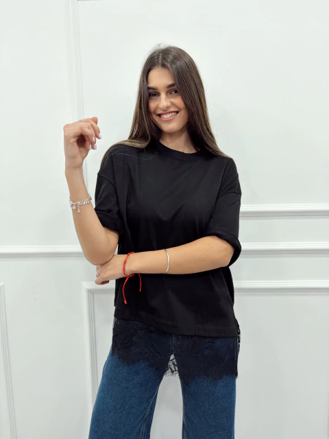 Remera con puntilla - Ame showroom