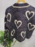 Cardigan heart black - tienda online