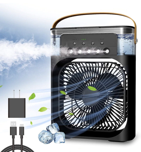 ￼Mini Ar Condicionado Portátil com Umidificador Ventilador