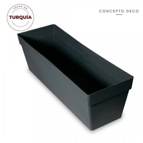MACETA TURQUIA BALCON GRIS MATE O MARFIL MATE 50X17X15CM