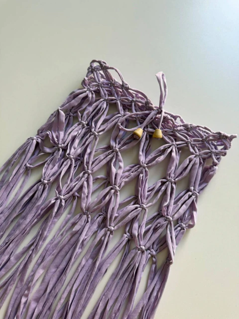 Saia Macramê - lavanda