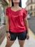 Blusa manga princesa roja metalizada