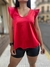 Blusa saten roja