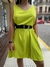 Vestido lino verde lima ♥talle 3