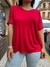 Remera roja brillo estrella dama