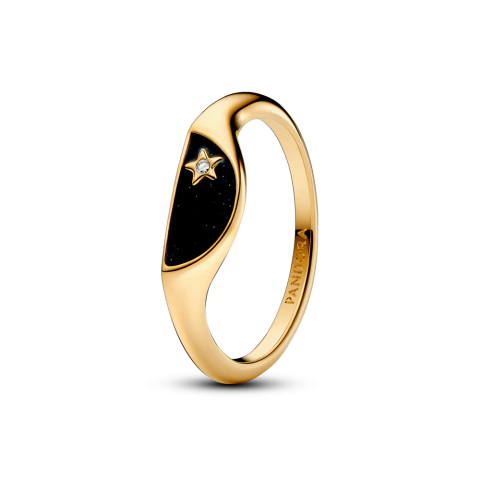Anillo Pandora ME Mitad Sello Esmaltado Oro