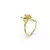 Anillo Abierto Idyllia Tallas Mixtas Flor Verde Baño Tono Oro - comprar en línea