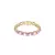 Pulsera Tennis Millenia Talla Octogonal Morada Baño Tono Oro