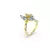 Anillo Abierto Idyllia Tallas Mixtas Flor Azul Baño Tono Oro - comprar en línea