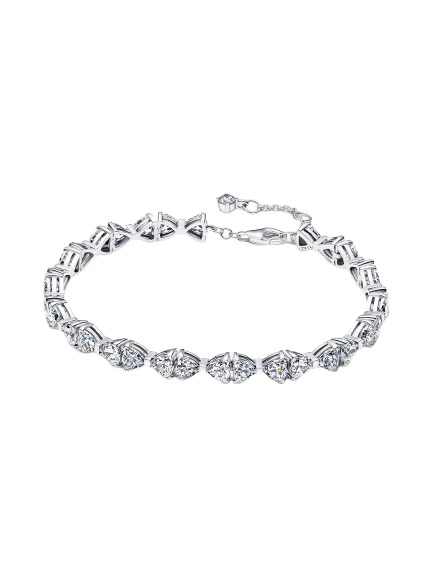 Brazalete de Cadena con Moño Plata Esterlina