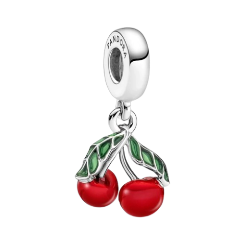 Charm Colgante Cerezas Asimétricas