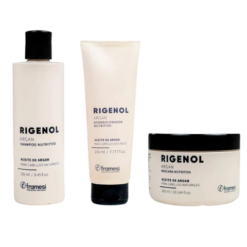 Kit Rigenol Framesi Argán Shampoo + Acond. + Máscara