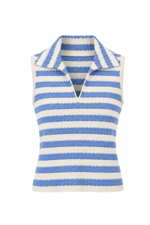 REGATA TRICOT POLO - AZUL