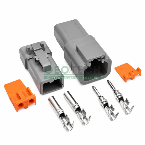 Conector Deutsch 2 Vias Macho e Fêmea DTP04-2P DTP06-2S