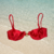 Top Argolinha Vermelho Brilho
