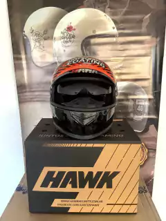 CASCO HAWK RS11 DOBLE VISOR NEGRO BRILLANTE - comprar online