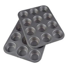 Molde De Teflon Muffins X12 Cupcakes Reposteria Antiadherent - AFSTORE