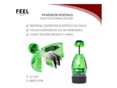Picador Triturador Manual Multiuso Verduras Cocina - AFSTORE