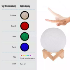 Lámpara Luna Cambia De Color Humidificador 13Cm - AFSTORE