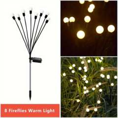 Luces Solares Led Jardin Exterior Ramo Bombillas x2 unidades - tienda online