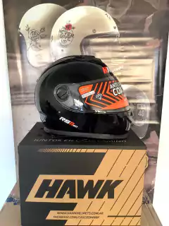 CASCO HAWK RS11 DOBLE VISOR NEGRO BRILLANTE