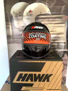 CASCO HAWK RS11 DOBLE VISOR NEGRO BRILLANTE - tienda online