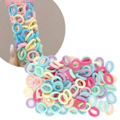 Envase de 100 Colitas para Pelo Multicolor Pastel - comprar online
