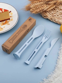 Set X3 Cubiertos Encastrables Viajes Oficina Camping Niños - comprar online