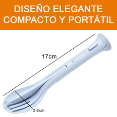 Set X3 Cubiertos Encastrables Viajes Oficina Camping Niños - AFSTORE