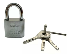 Candado Acero 30mm Doble Traba De Seguridad Reforzada - tienda online
