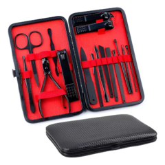 Set X16 Manicuria Pedicuria Alicate Tijera Limas Estuche - AFSTORE