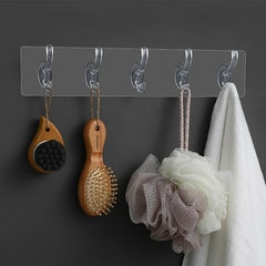 Pechero Ganchos De Pared Con Adhesivo Transparente - AFSTORE