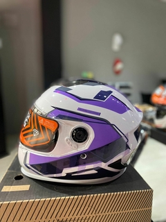 CASCO HAWK RS1 ALPHA BLANCO/VIOLETA - comprar online