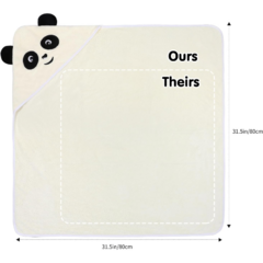 Toallon con Capucha de Panda Infantil - AFSTORE