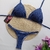 Biquini Marquinha de Fita AZUL Carmel Fio Duplo Cortininha P M G - comprar online