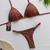 Biquini Cortininha Fita MARROM Carmel - comprar online