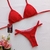 Biquini Cortininha Fita Dupla Fio Médio Vermelho Carmel na internet