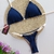 Biquini Cortininha Fita AZUL MARINHO E OFF - comprar online
