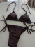 BIQUINI BASIC MARROM DE AMARRAÇÃO SEMI FIO