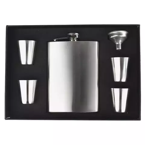 Cantil Porta Bebida De Bolso 230ml Inox Whisky Vodka Rum