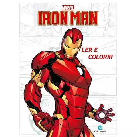 Ler e colorir - homem de ferro