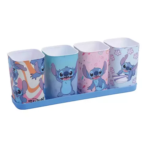 Porta Canetas Stitch 4 Peças