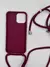 Capa com Alça para iPhone - Vermelho Dark - Infinito Loja