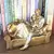 Casal Decorativo- Lendo c/Gatinho 17cm - comprar online