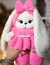 Receita Coelha Pelúcia Vestido Rosa Amigurumi - PDF